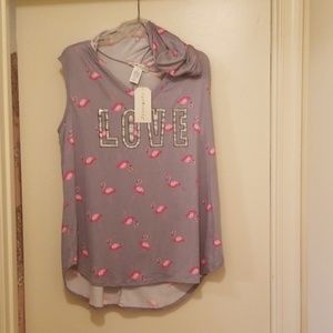 eye candy Tops - ❤ NWT Sleeveless LOVE Hoodie eye candy Tops - ❤ NWT Sleeveless LOVE Hoodie